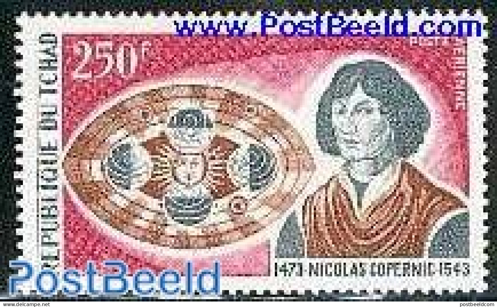 Chad 1973 Copernicus 1v, Mint NH, Science - Astronomy - Andere & Zonder Classificatie