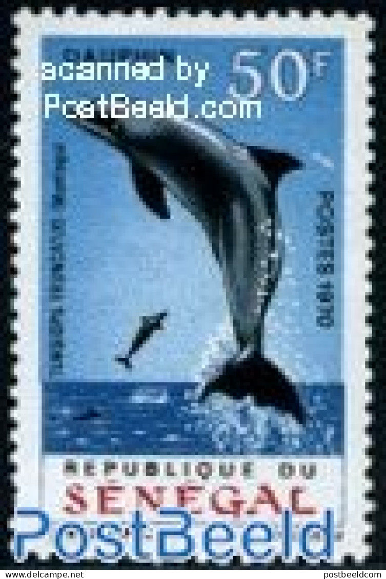 Senegal 1970 Dolphin 1v, Mint NH, Nature - Sea Mammals - Senegal (1960-...)