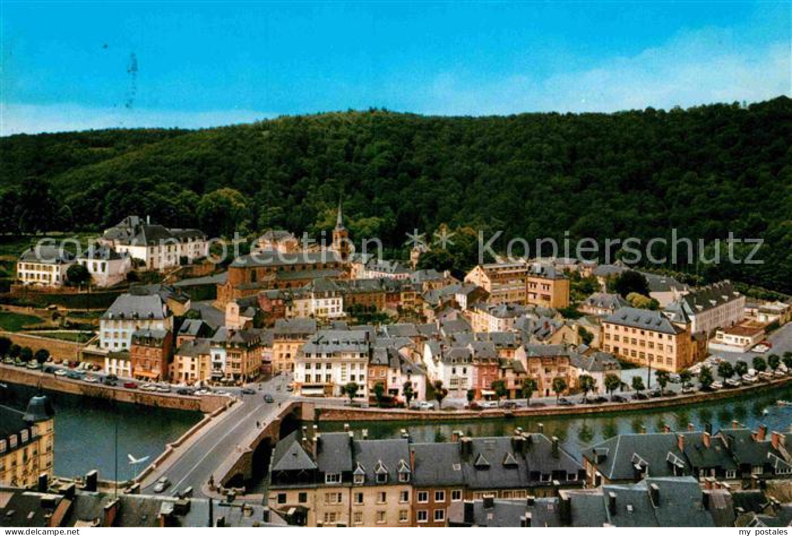 72903740 Bouillon Wallonne Pont De Liege Et La Semois Fliegeraufnahme  - Autres & Non Classés