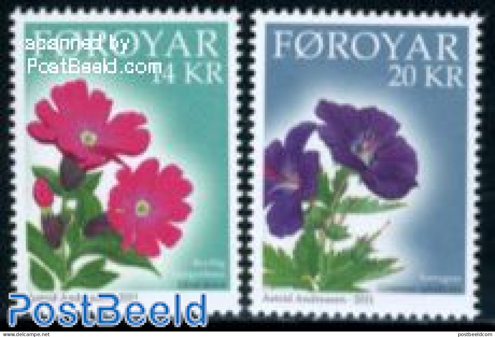 Faroe Islands 2011 Mountain Flowers 2v, Mint NH, Nature - Flowers & Plants - Other & Unclassified