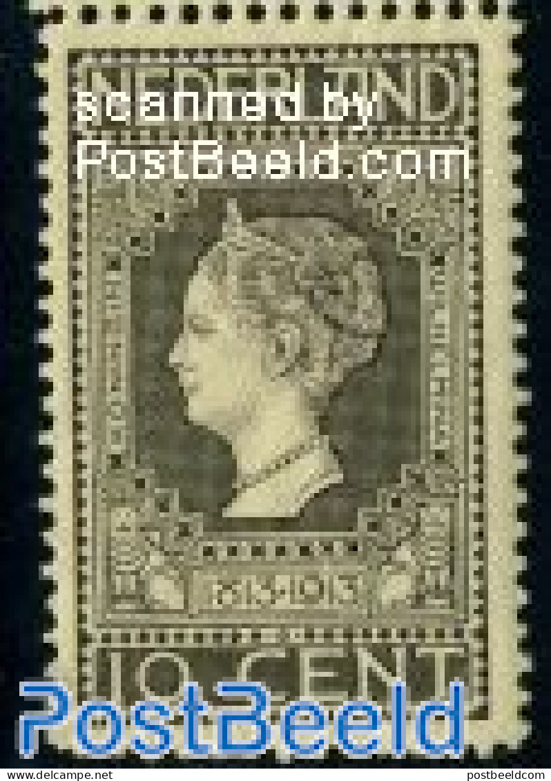 Netherlands 1913 10c, Queen Wilhelmina, Perf. 11.5, Mint NH - Ungebraucht