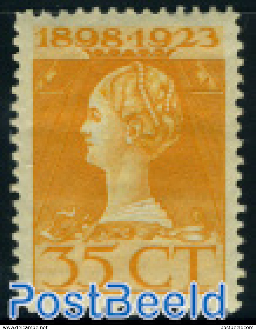 Netherlands 1923 35c, Perf. 11x11.5, Stamp Out Of Set, Unused (hinged), History - Kings & Queens (Royalty) - Nuevos