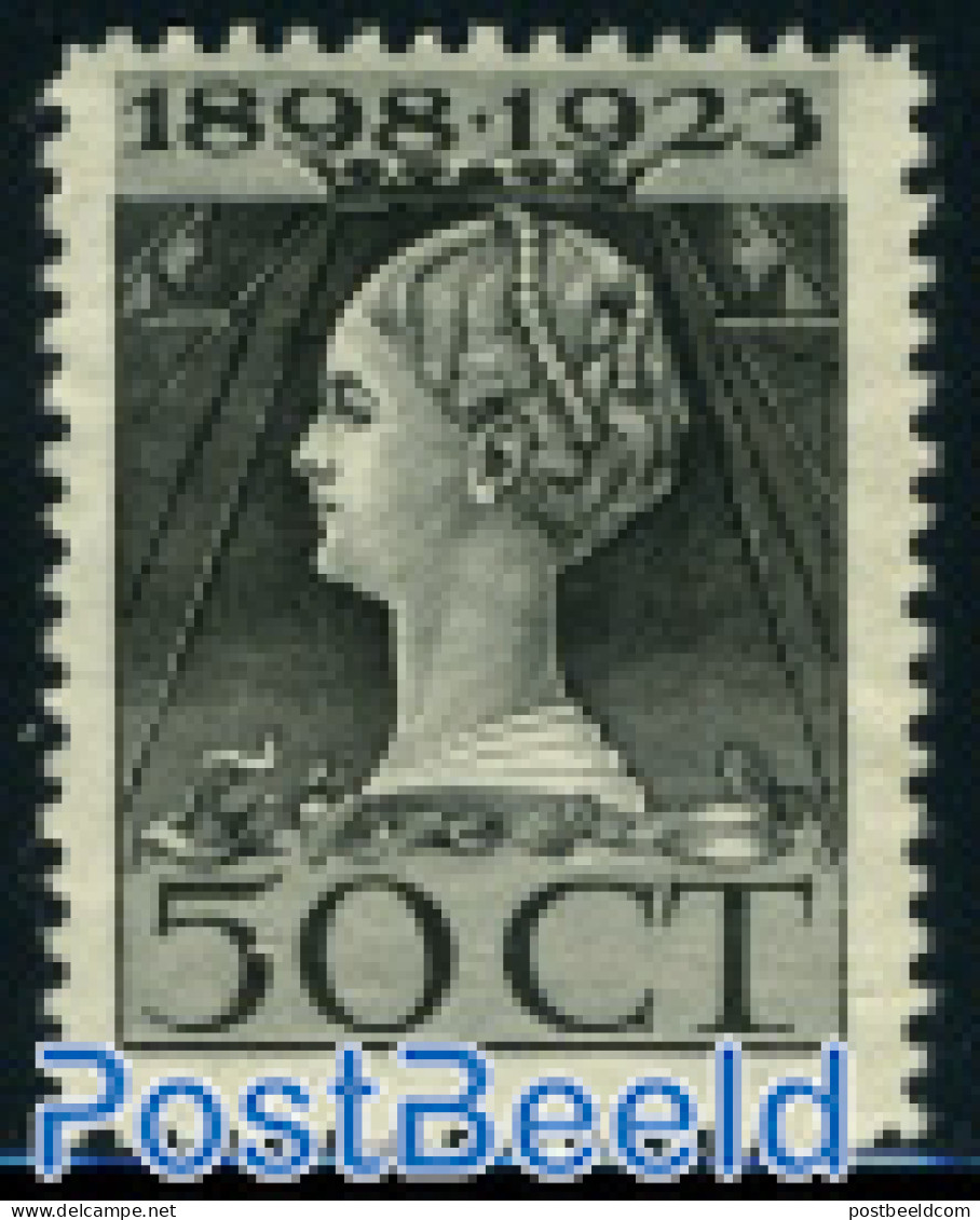 Netherlands 1923 50c Black, Perf. 11.5, Unused (hinged) - Nuevos