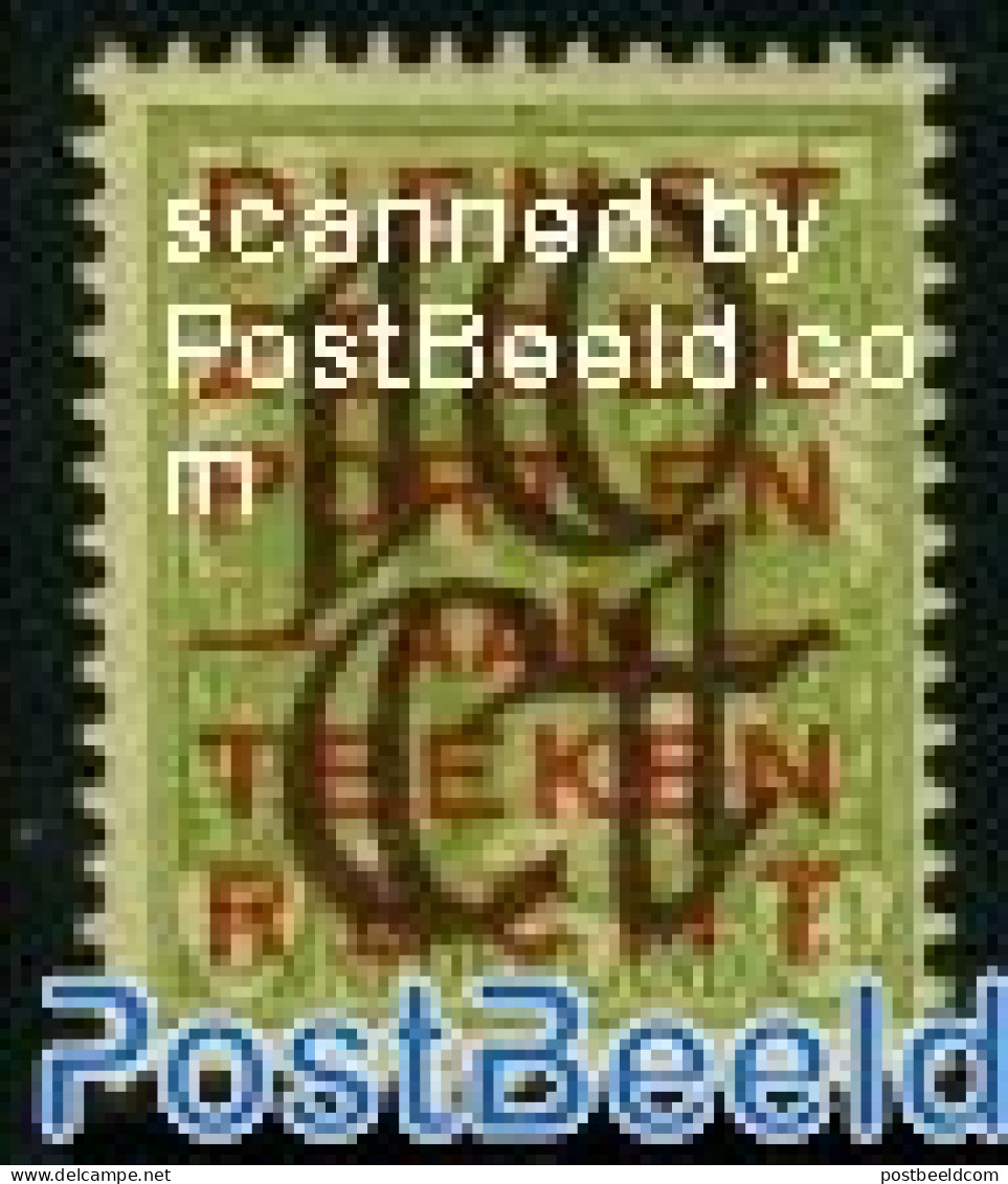 Netherlands 1923 10c @ 3c Olive Green, Stamp Out Of Set, Mint NH - Ungebraucht