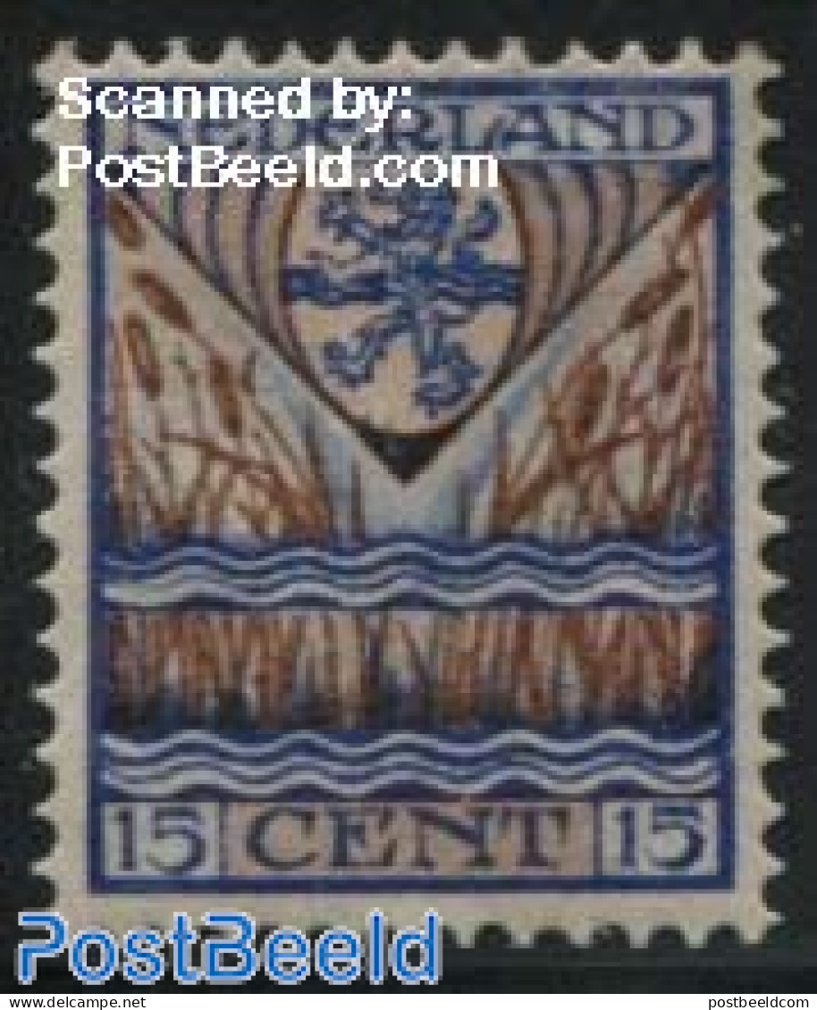 Netherlands 1927 15+3c, Overijssel, Stamp Out Of Set, Unused (hinged), History - Nature - Coat Of Arms - Flowers & Pla.. - Nuevos