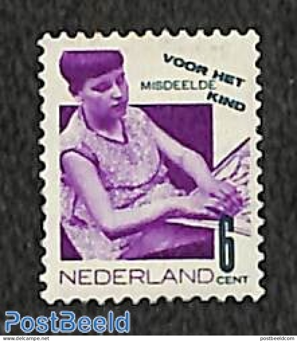 Netherlands 1931 6+4c, Blind Girl, Stamp Out Of Set, Unused (hinged), Health - Disabled Persons - Ongebruikt