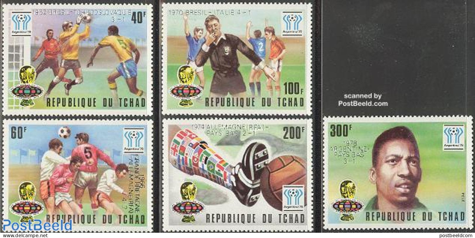 Chad 1978 Football Winners 5v, Mint NH, Sport - Football - Sonstige & Ohne Zuordnung
