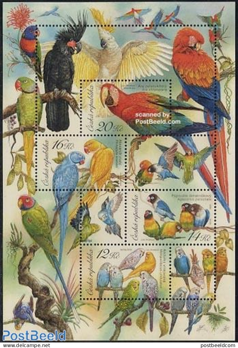 Czech Republic 2004 Parrots S/s, Mint NH, Nature - Birds - Parrots - Otros & Sin Clasificación