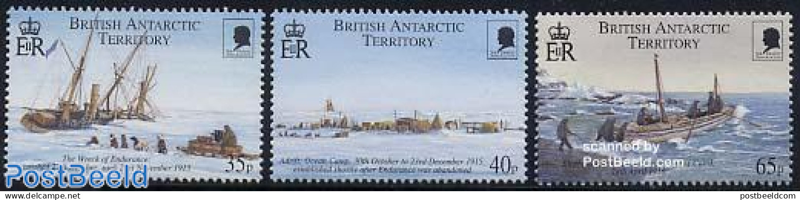British Antarctica 2000 Antarctic Expedition 3v, Mint NH, Science - Transport - The Arctic & Antarctica - Ships And Bo.. - Schiffe