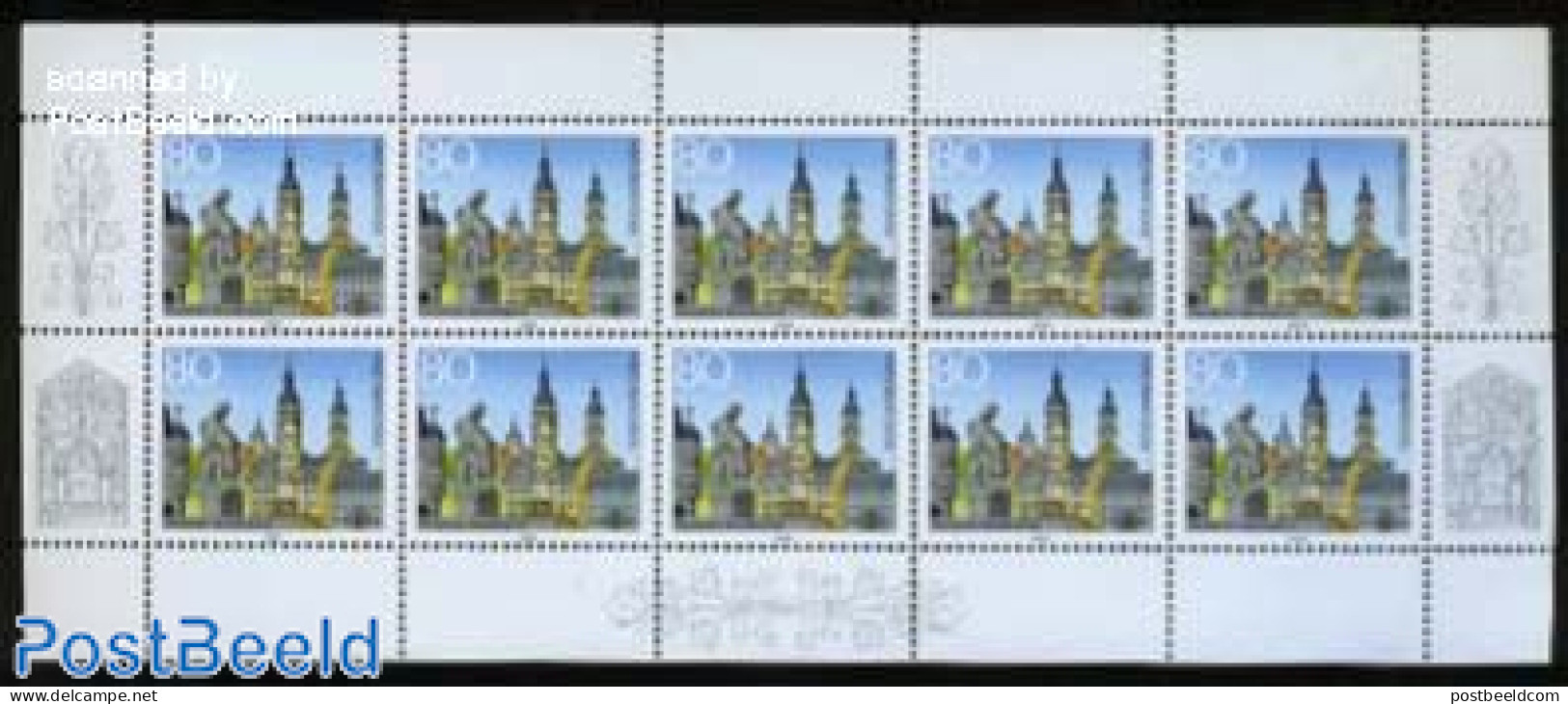 Germany, Federal Republic 1995 Gera Millennium M/s, Mint NH, Religion - Churches, Temples, Mosques, Synagogues - Neufs