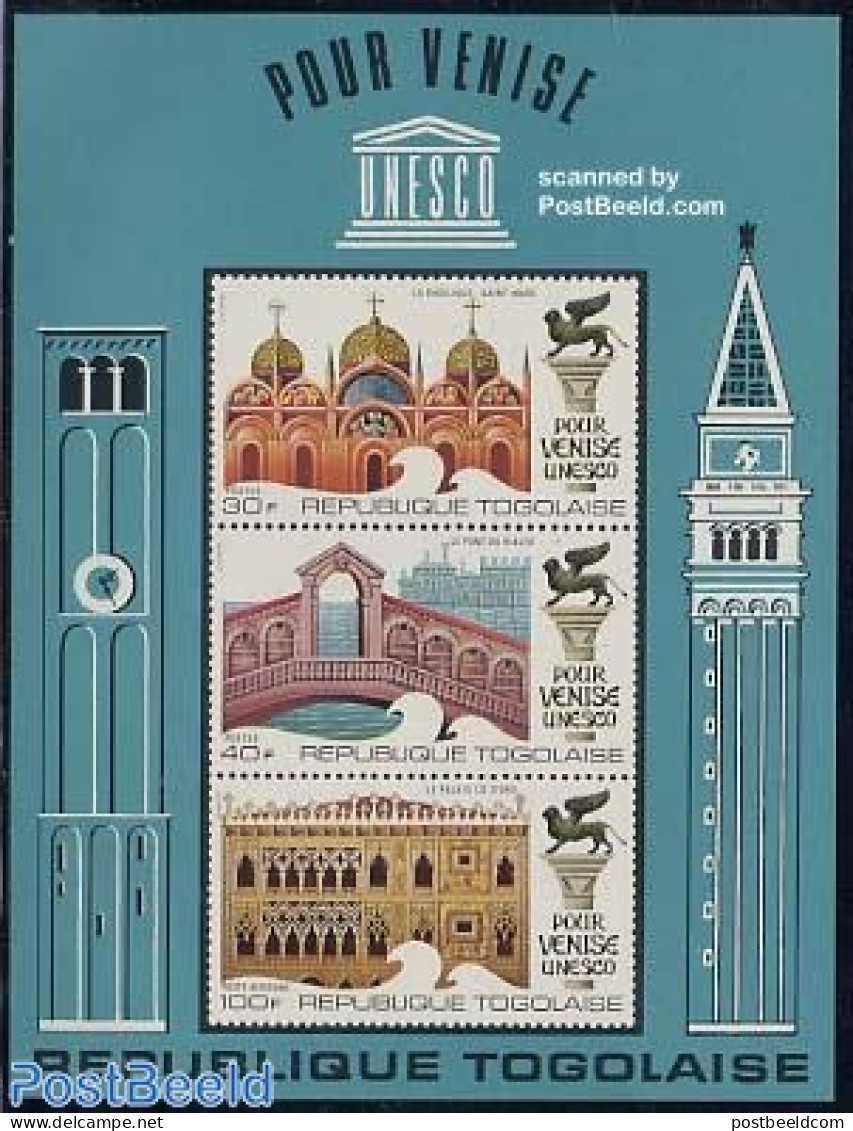 Togo 1972 Save Venice S/s, Mint NH, History - Unesco - Art - Bridges And Tunnels - Ponts