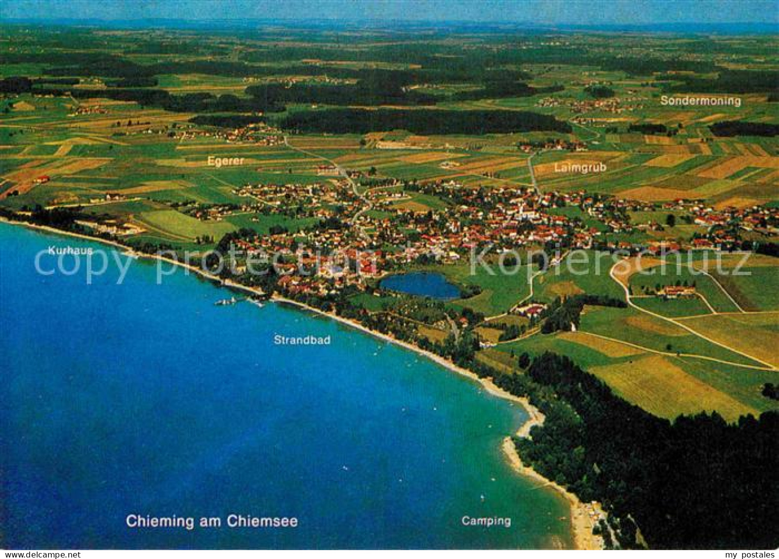 72903535 Chieming Chiemsee Fliegeraufnahme Arlaching - Andere & Zonder Classificatie