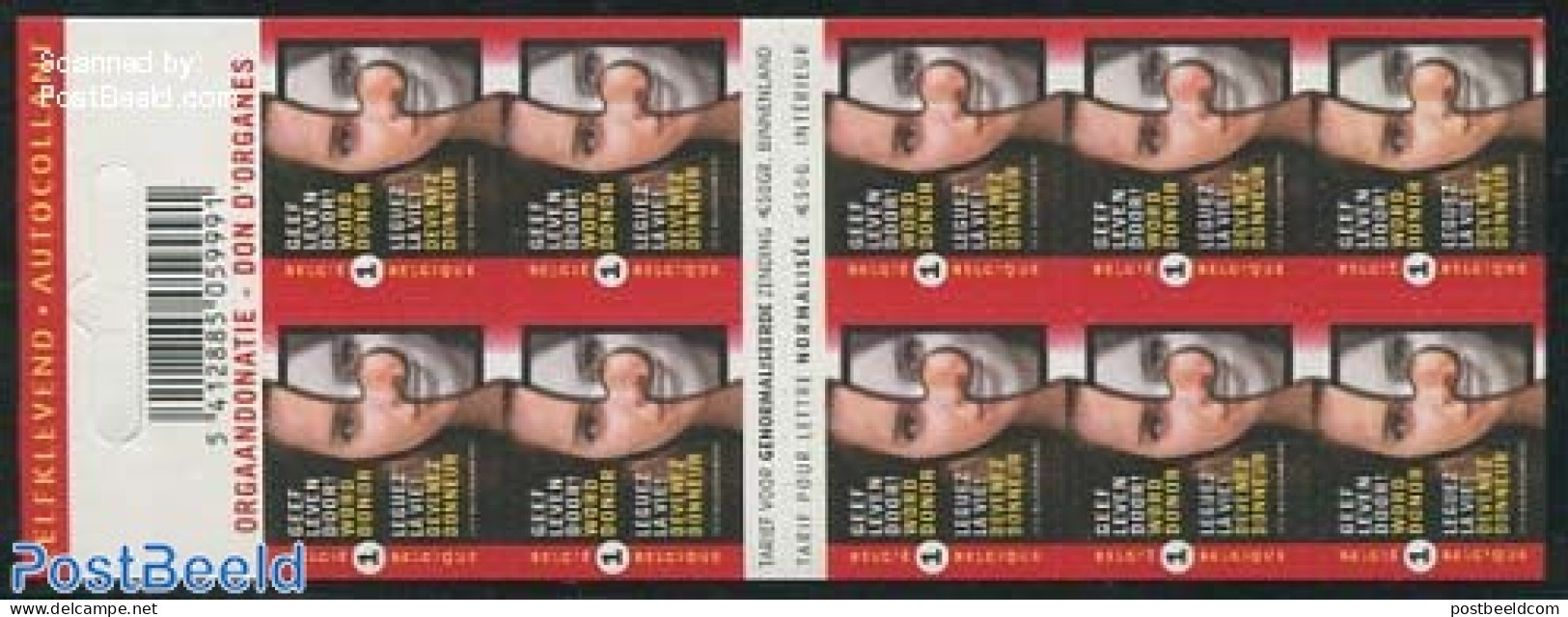 Belgium 2010 Blood Donorship Foil Booklet, Mint NH, Health - Health - Stamp Booklets - Nuevos