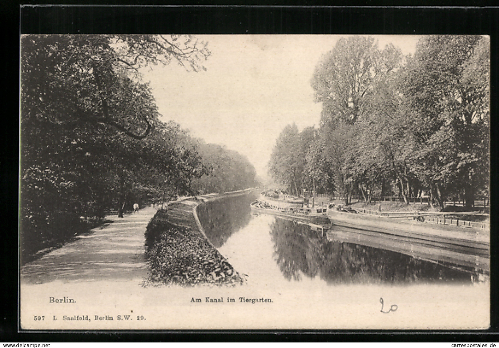 AK Berlin-Tiergarten, Am Kanal Im Tiergarten  - Tiergarten