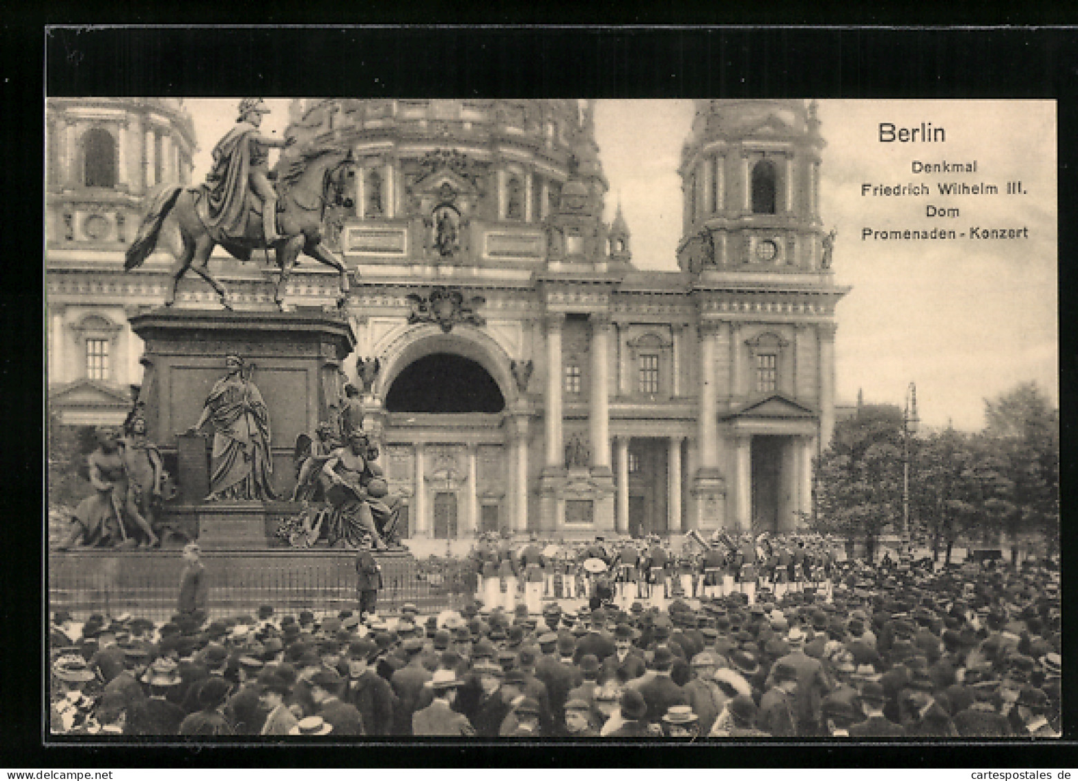 AK Berlin, Promenaden-Konzert Im Lustgarten Mit Reiterdenkmal Friedrich Wilhelm III.  - Mitte