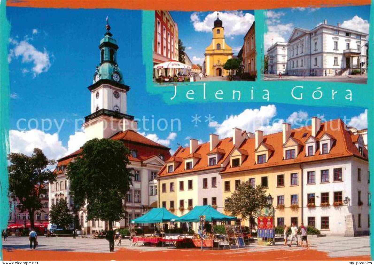 72903317 Jelenia Gora Hirschberg Schlesien Marktplatz Kirche Teilansicht  Jeleni - Pologne