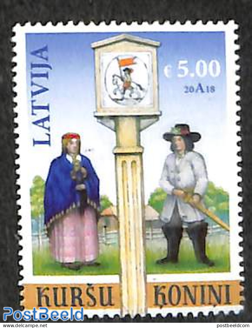 Latvia 2018 Kursu Konini 1v, Mint NH, Nature - Various - Horses - Costumes - Kostüme