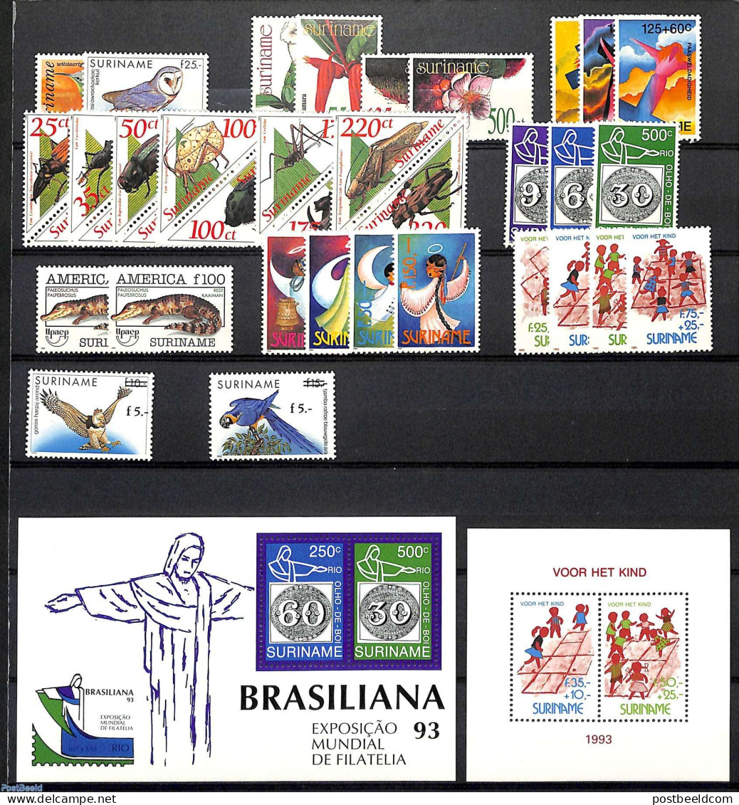 Suriname, Republic 1993 Yearset 1993 (30v+2s/s), Mint NH, Various - Yearsets (by Country) - Unclassified