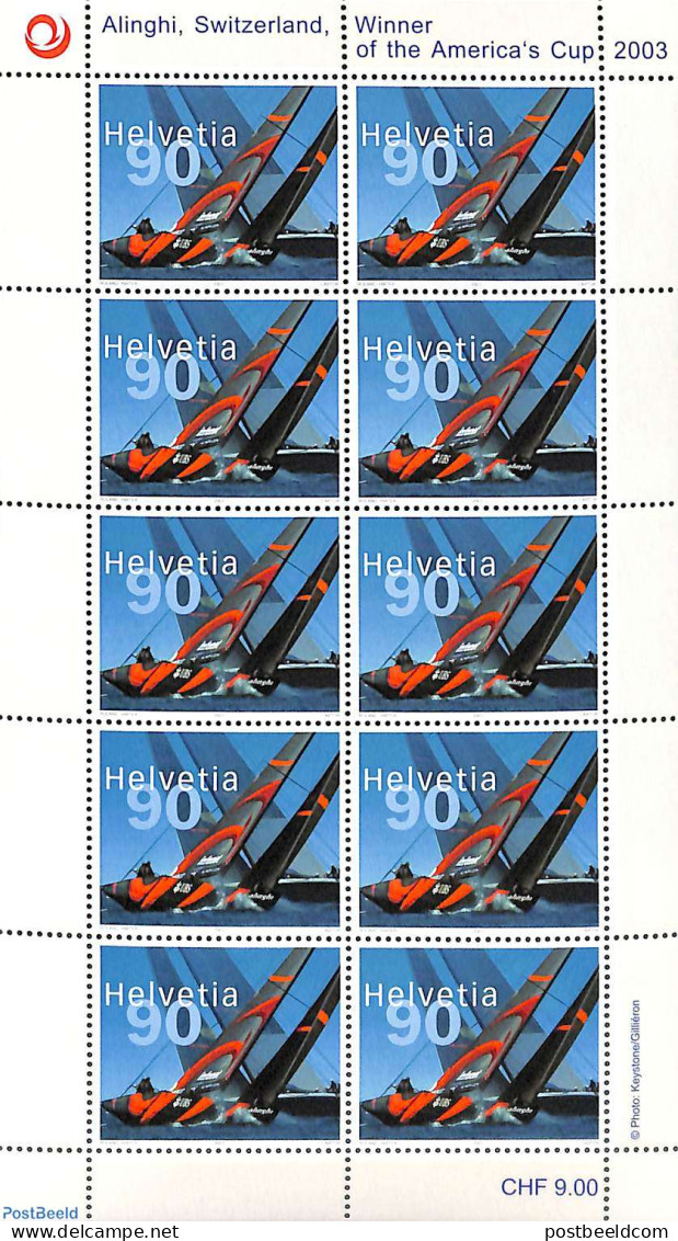 Switzerland 2003 Sailing M/s, Mint NH, Sport - Transport - Sailing - Ships And Boats - Nuevos