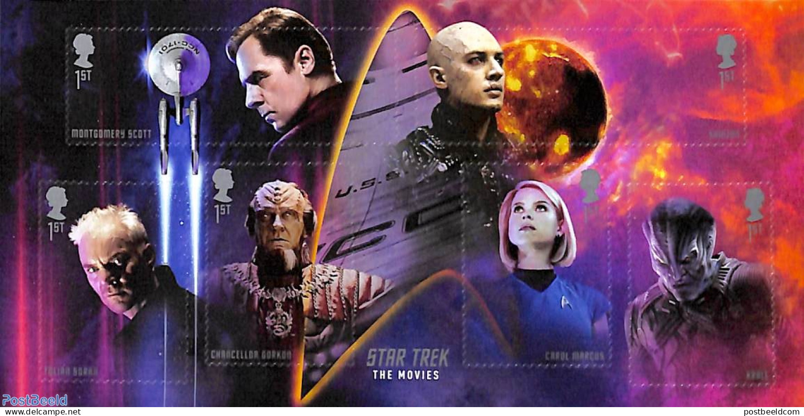 Great Britain 2020 Star Trek 6v M/s, Mint NH, Performance Art - Film - Movie Stars - Art - Science Fiction - Ungebraucht