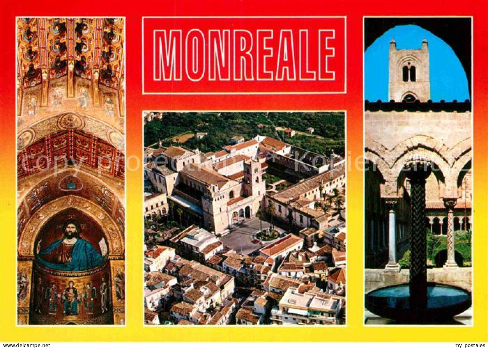 72902805 Monreale Fliegeraufnahme Basilika Inneres Kreuzgang Italien - Other & Unclassified