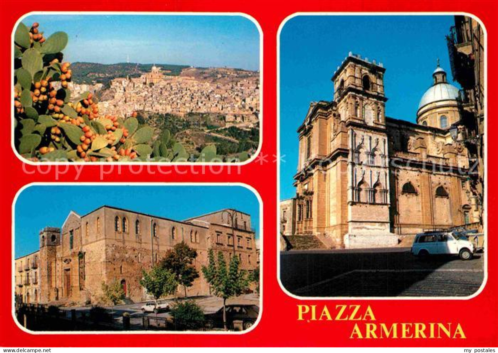 72902801 Piazza Armerina Teilansicht Schloss Basilika Piazza Armerina - Autres & Non Classés