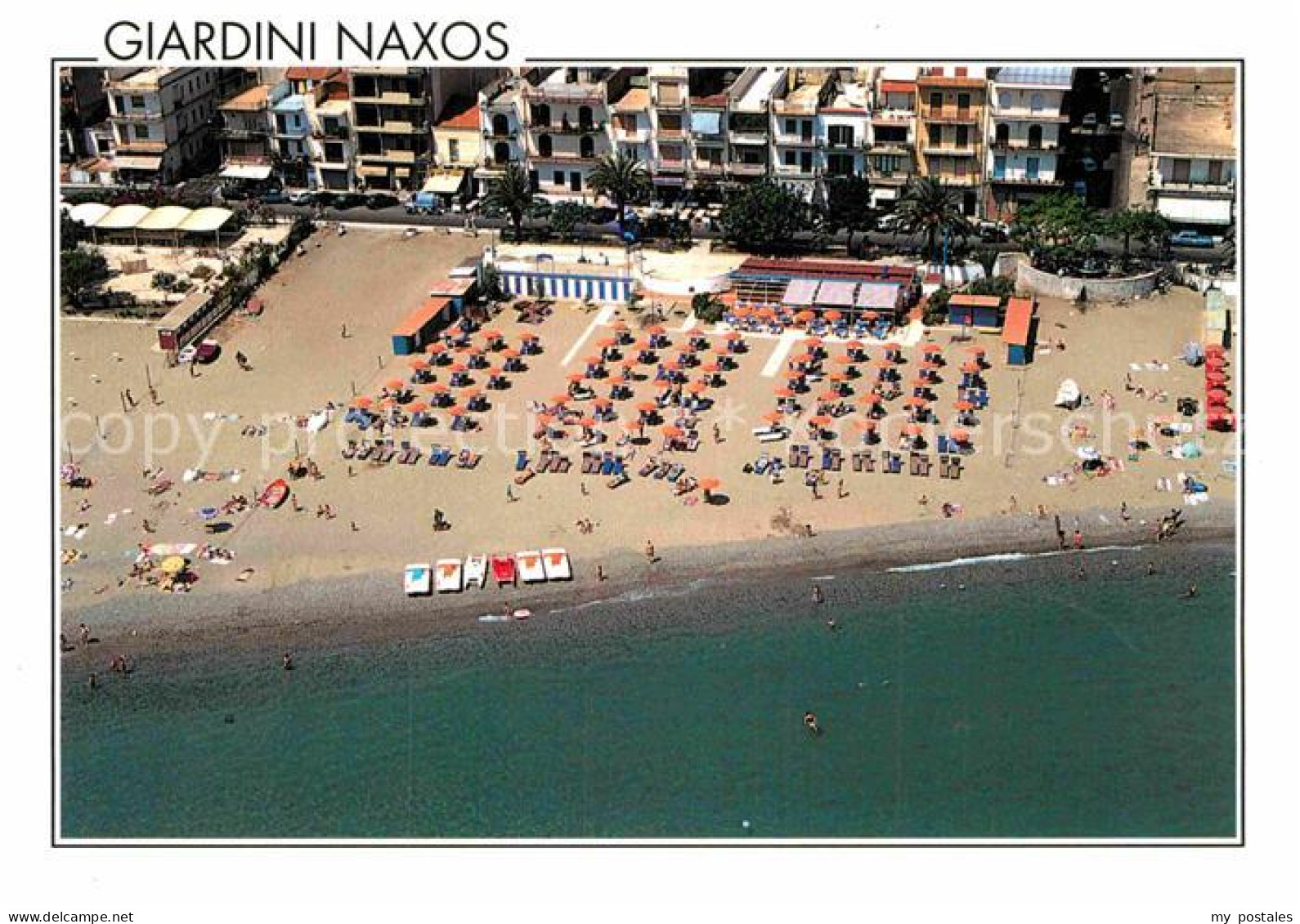 72902798 Giardini Naxos Fliegeraufnahme Strand Messina Sicilia - Andere & Zonder Classificatie