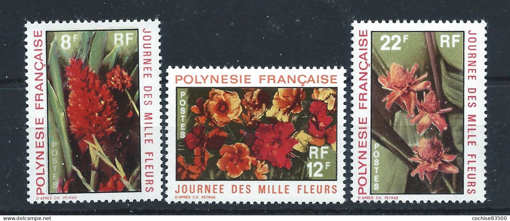 Polynésie N°83/85** (MNH) 1971 - Fleurs - Nuevos