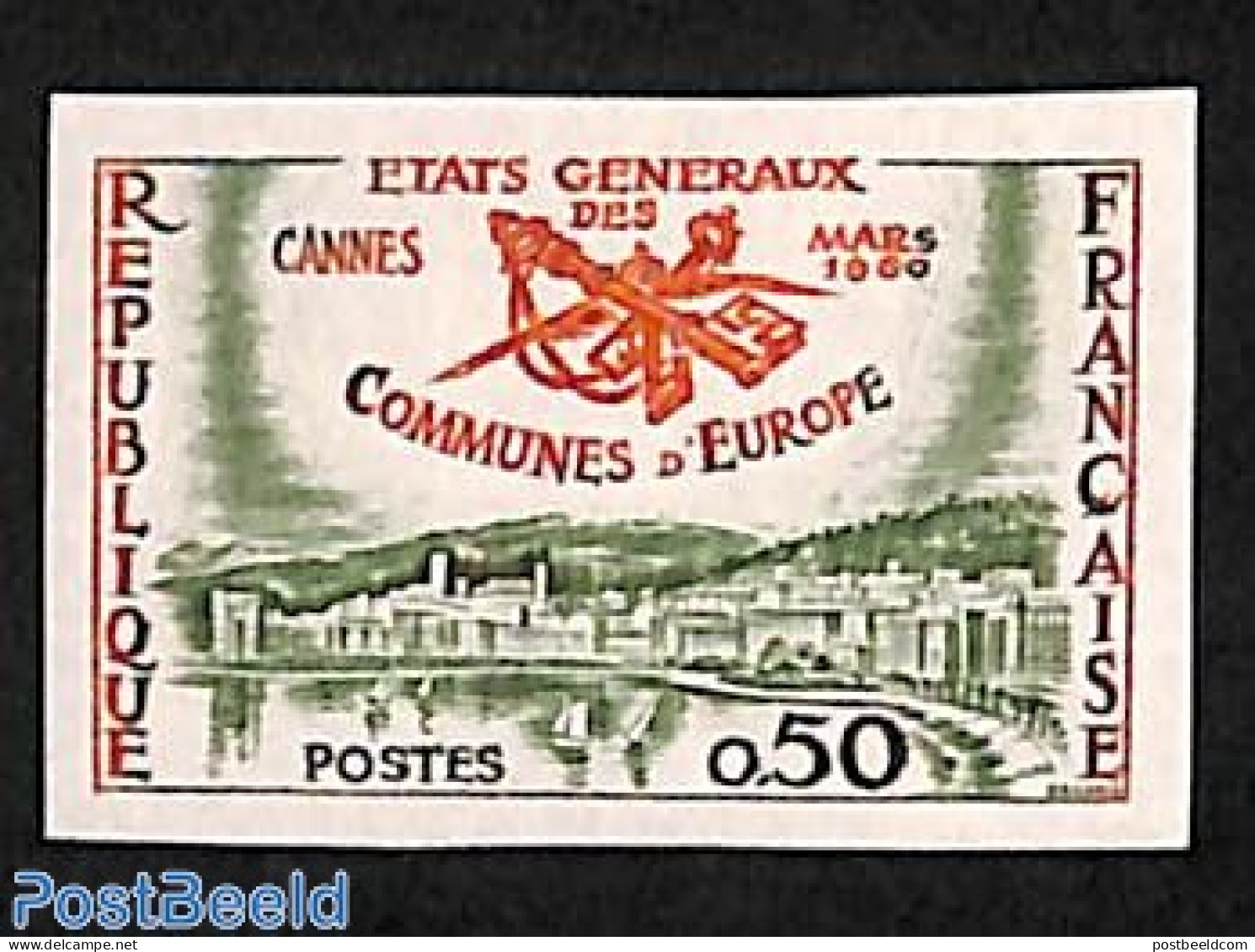 France 1960 European Communities Congress 1v, Imperforated, Mint NH, History - Europa Hang-on Issues - Nuevos