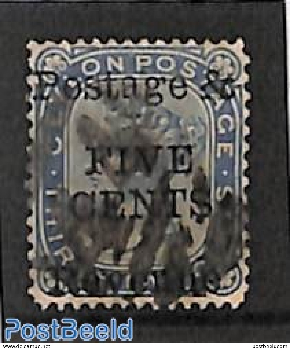 Sri Lanka (Ceylon) 1885 5c On 32c, Perf. 14:12.5, Used, Used Or CTO - Sri Lanka (Ceylan) (1948-...)