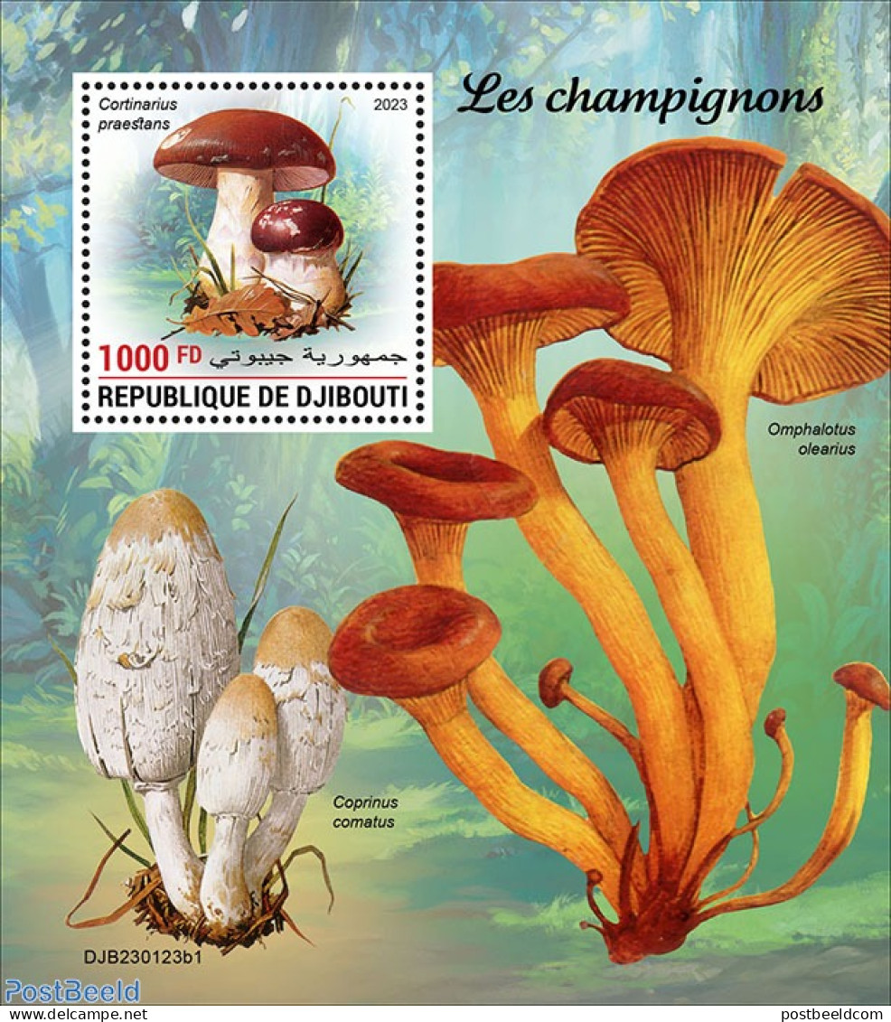 Djibouti 2023 Mushrooms, Mint NH, Nature - Mushrooms - Funghi