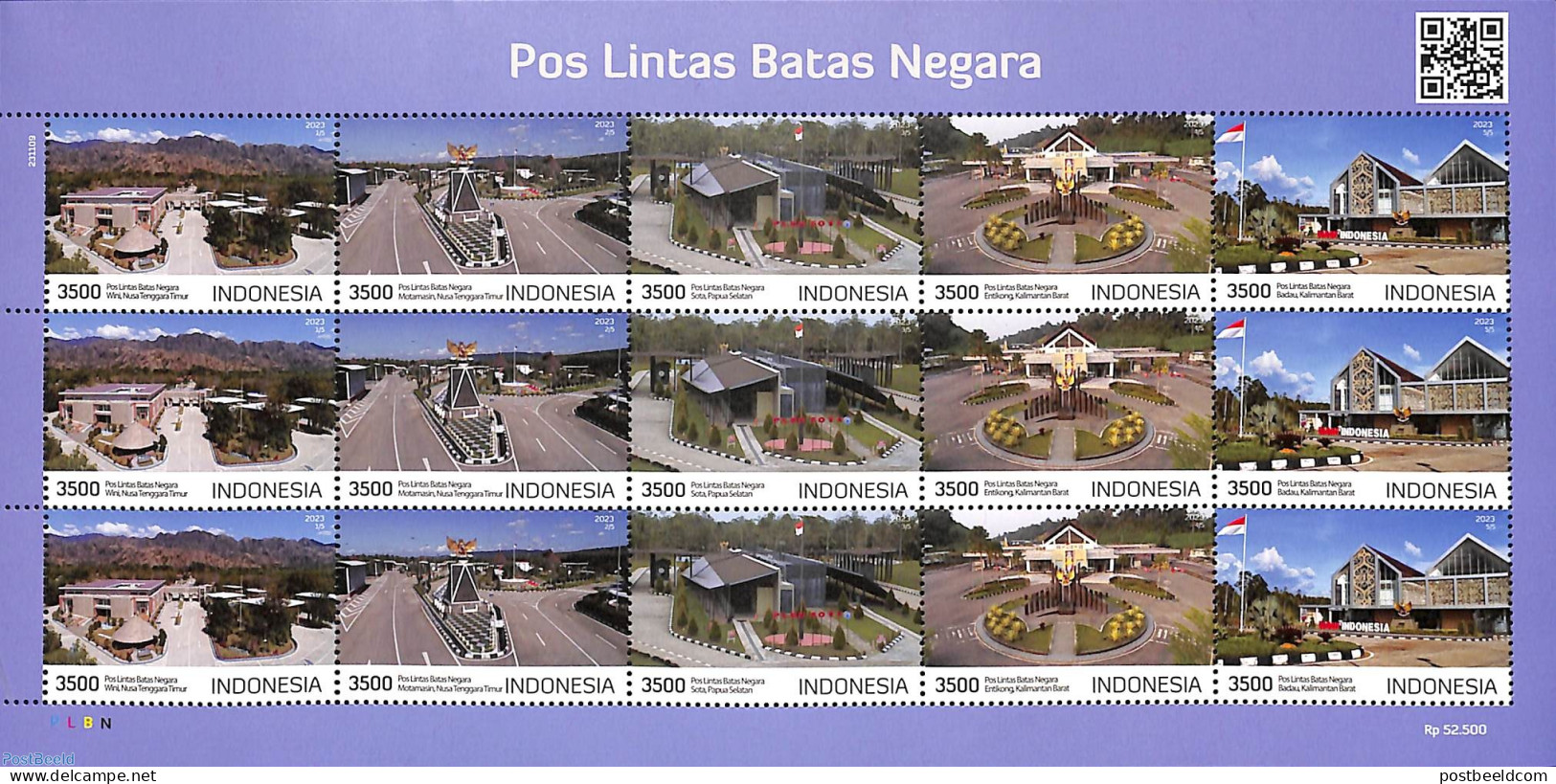Indonesia 2023 Post Offices M/s, Mint NH, Post - Post