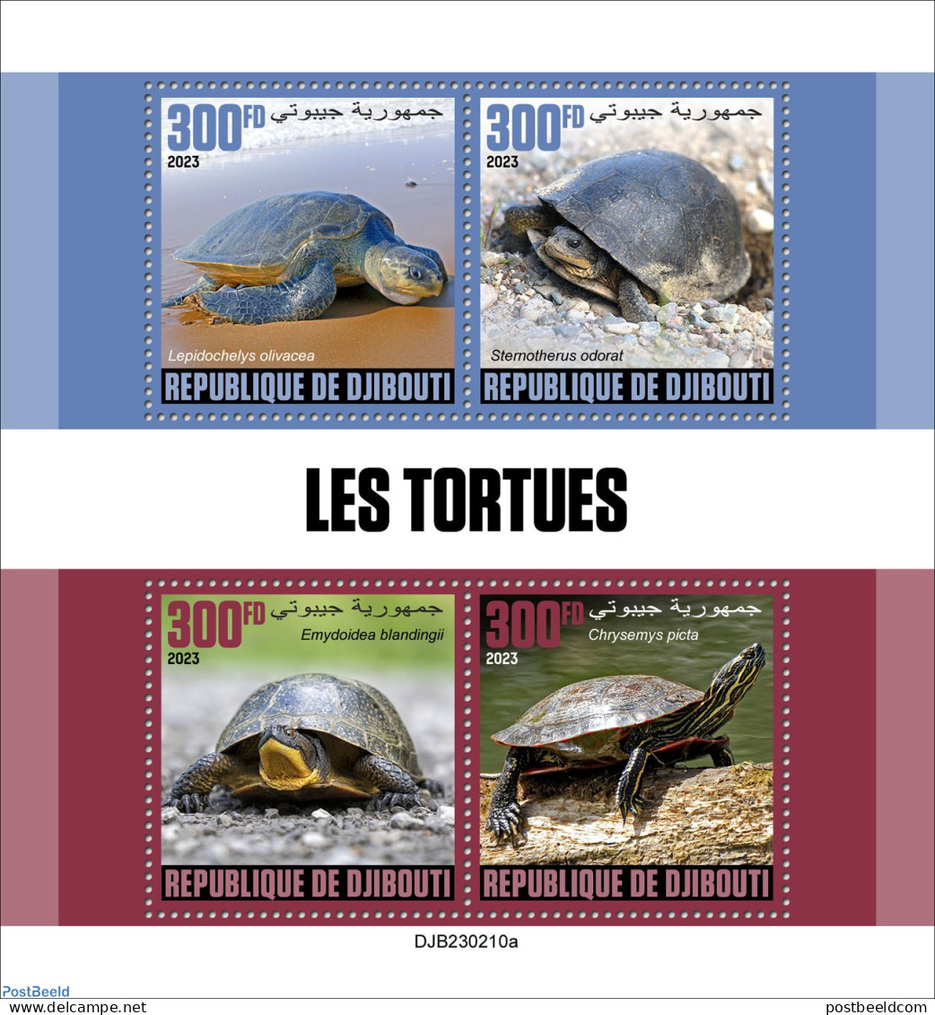 Djibouti 2023 Turtles, Mint NH, Nature - Turtles - Djibouti (1977-...)