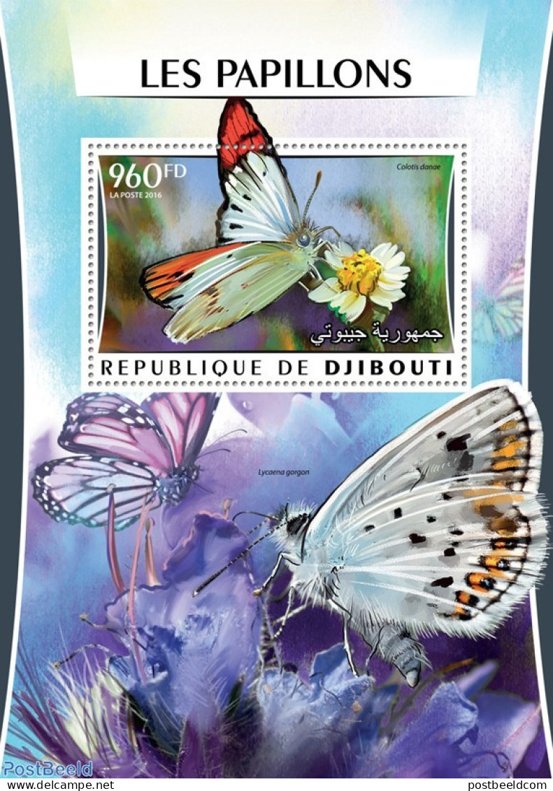 Djibouti 2016 Butterflies, Mint NH, Nature - Butterflies - Flowers & Plants - Dschibuti (1977-...)