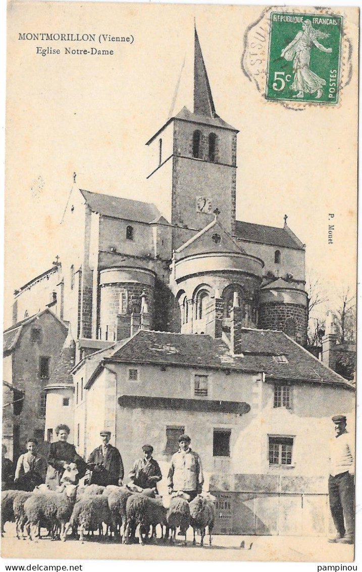 86 MONTMORILLON - Eglise Notre Dame - Animée - Montmorillon