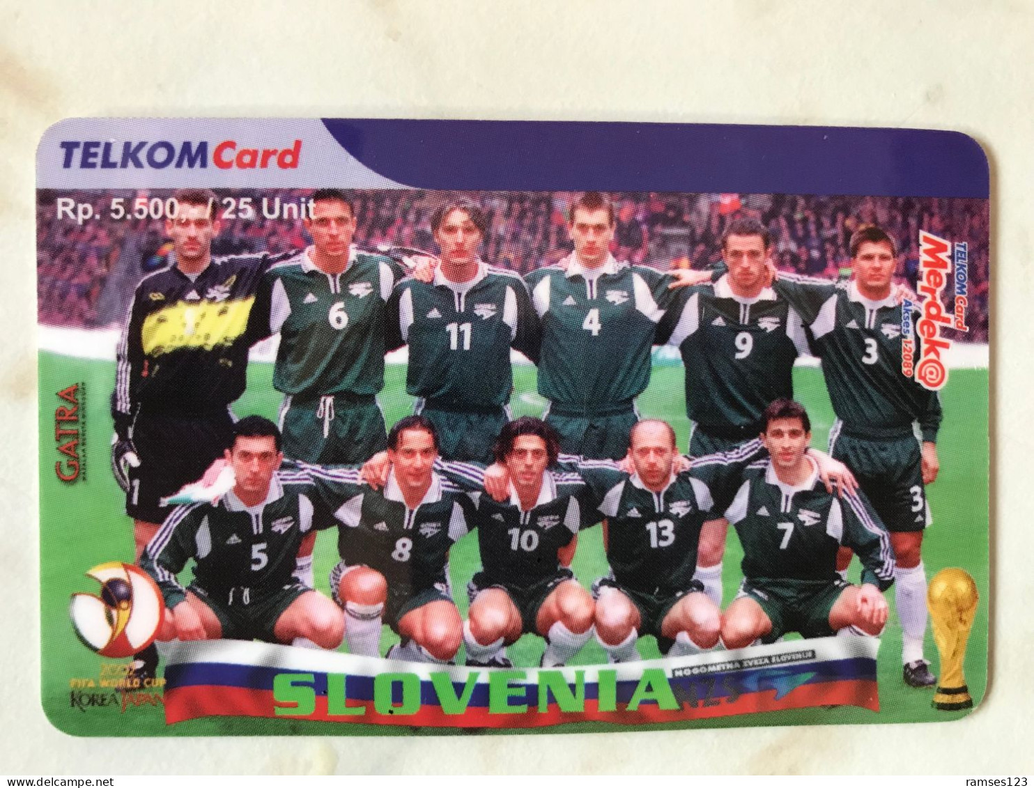 TELKOM  CARD INDONESIA    FOOTBALL TEAM  SLOVENIA - Indonesia