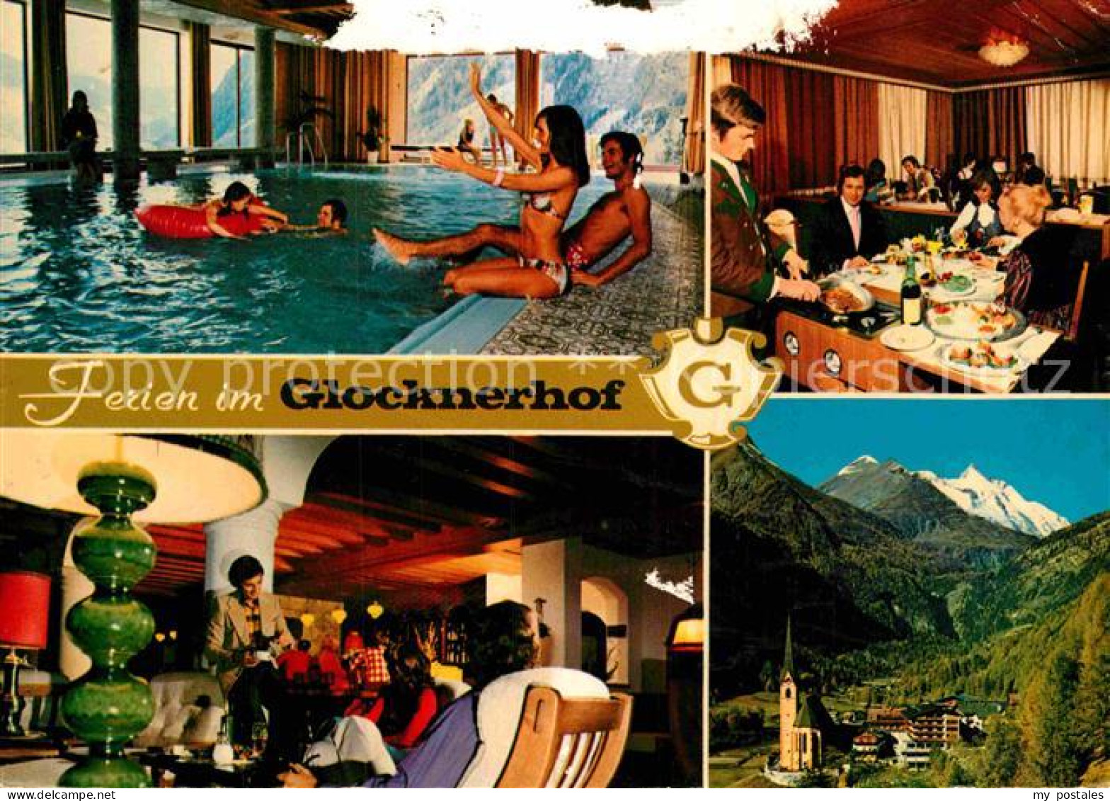 72901692 Heiligenblut Kaernten Hotel Glocknerhof Hallenbad Restaurant Kirche Gro - Sonstige & Ohne Zuordnung