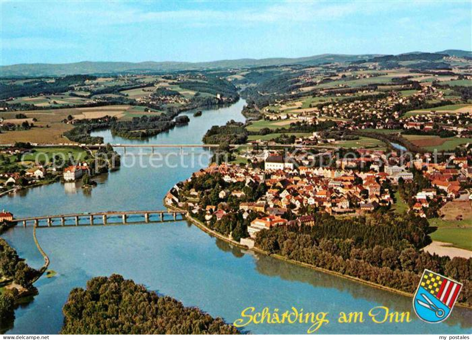 72901638 Schaerding Inn Kneippkurstadt Grenzstadt Fliegeraufnahme Schaerding - Other & Unclassified