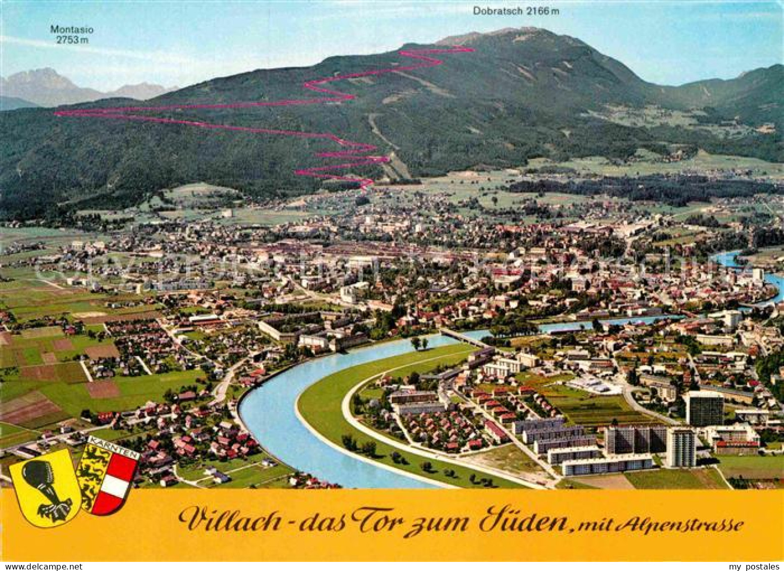 72901626 Villach Kaernten Villacher Alpenstrasse Dobratsch Gailtaler Alpen Flieg - Sonstige & Ohne Zuordnung