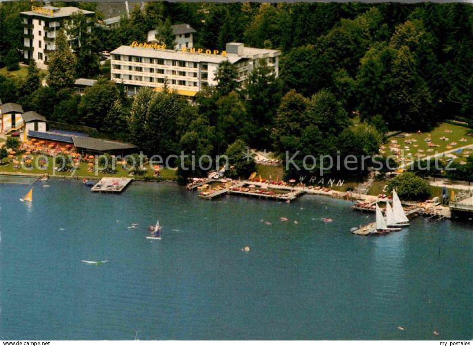 72901520 Velden Woerthersee Seehotel Europa Fliegeraufnahme Velden Am Woerther S - Andere & Zonder Classificatie