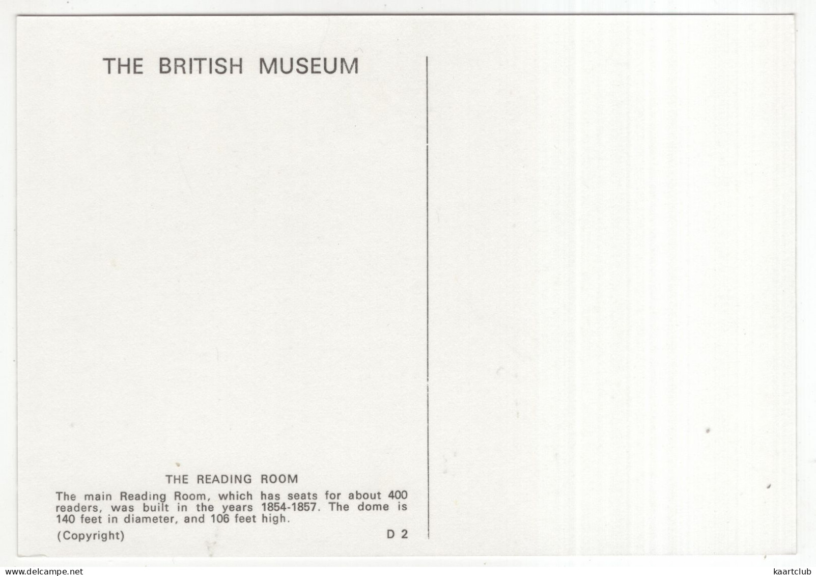 The British Museum - The Reading Room  -  (London - England) - Autres & Non Classés