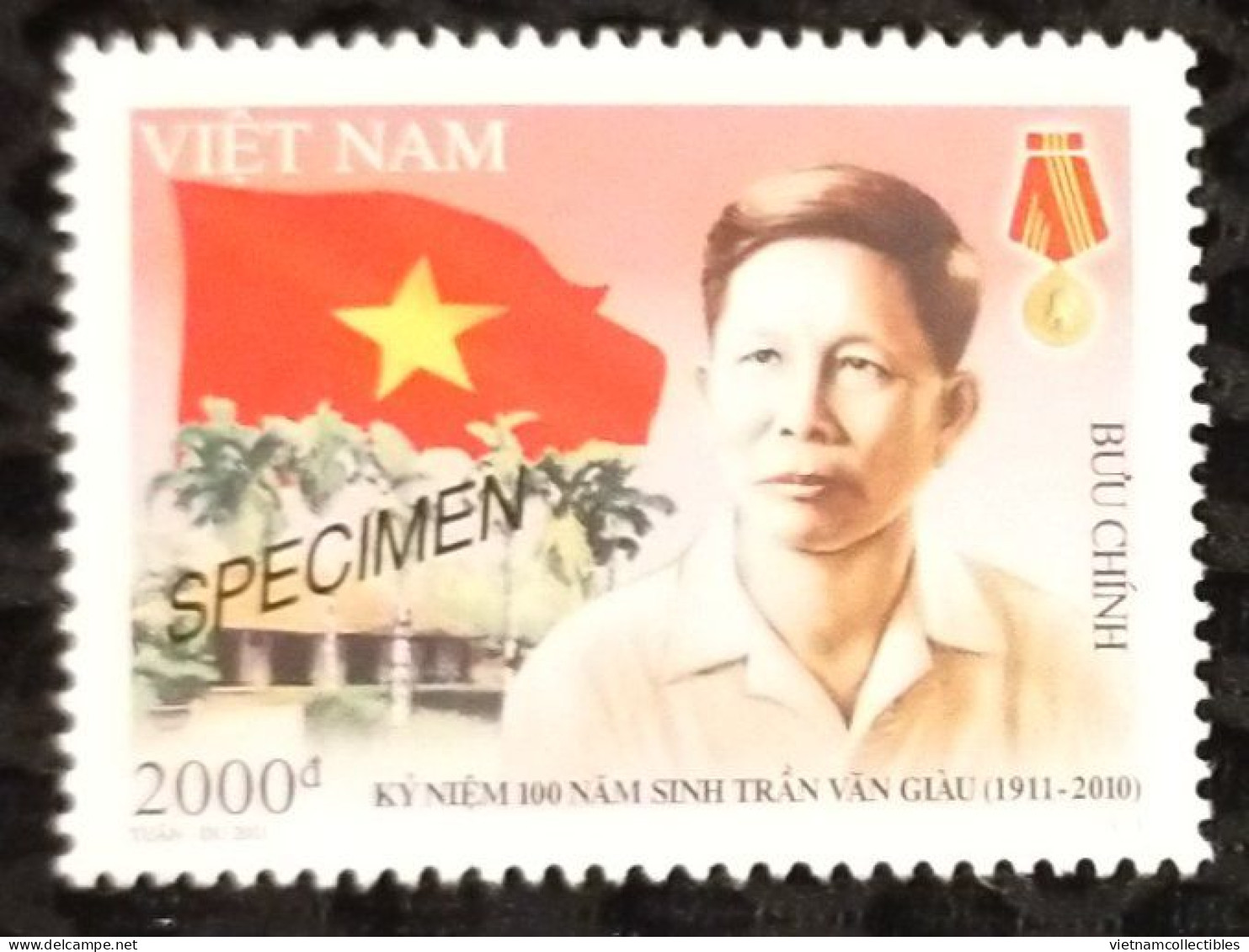 Vietnam Viet Nam MNH SPECIMEN Stamp 2011 : 100th Birth Anniversary Of Tran Van Giau (Ms1010) - Vietnam