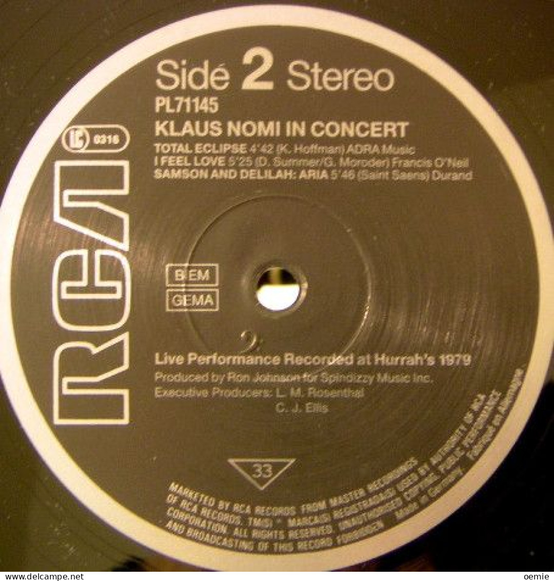 KLAUS NOMI   IN CONCERT - Altri - Inglese