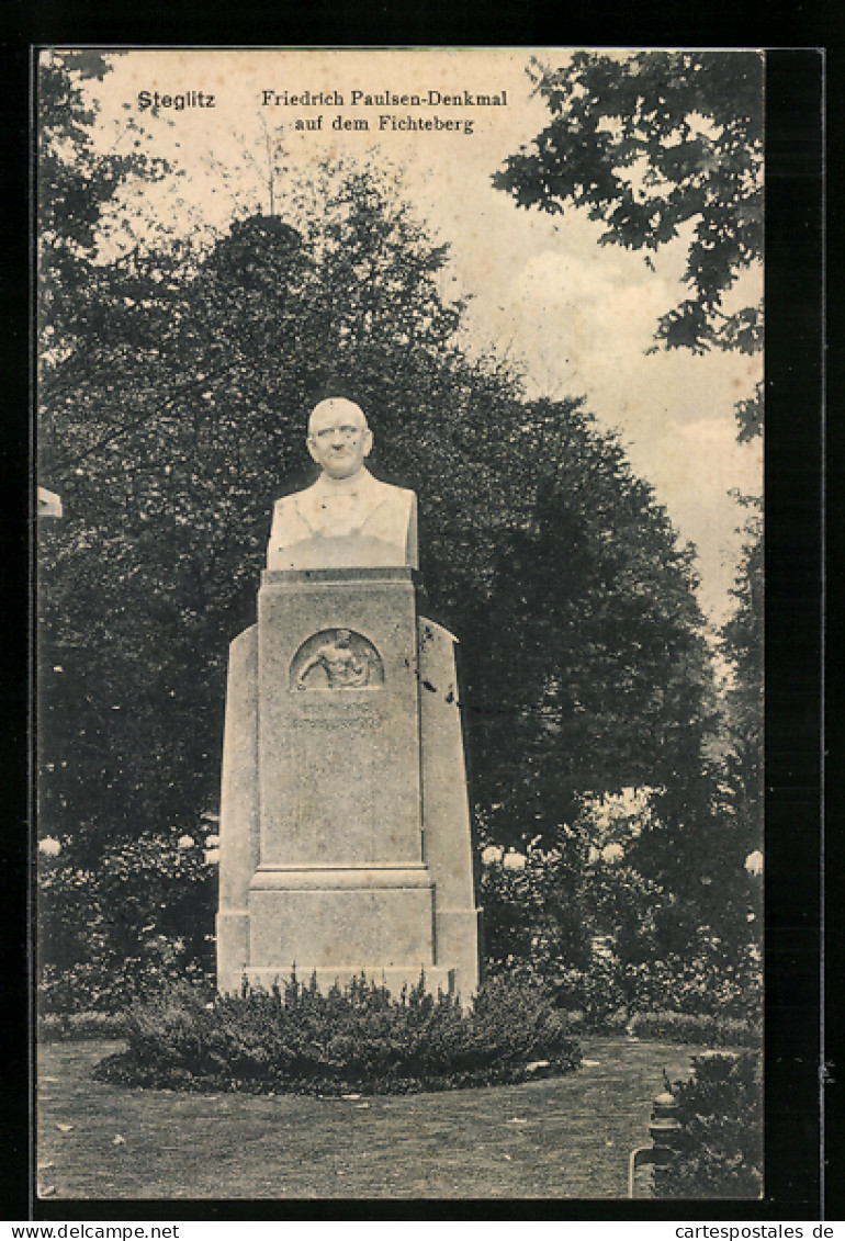 AK Berlin-Steglitz, Friedrich Paulsen-Denkmal Auf Dem Fichteberg  - Steglitz