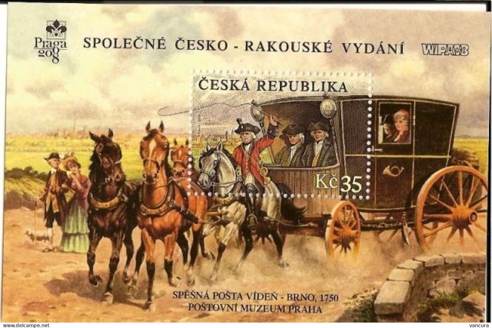 ** A 574 Czech Republic Joint Issue With Austria 2008 Coach - Nuevos