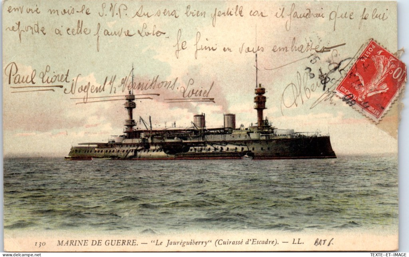 BATEAUX DE GUERRE - Le Cuirasse D'escadre Jugeguiberry  - Warships