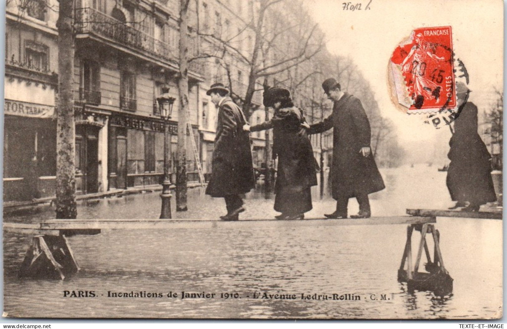 75012 PARIS - Avenue Ledru Rollin Lors De La Crue De 1910 - District 12