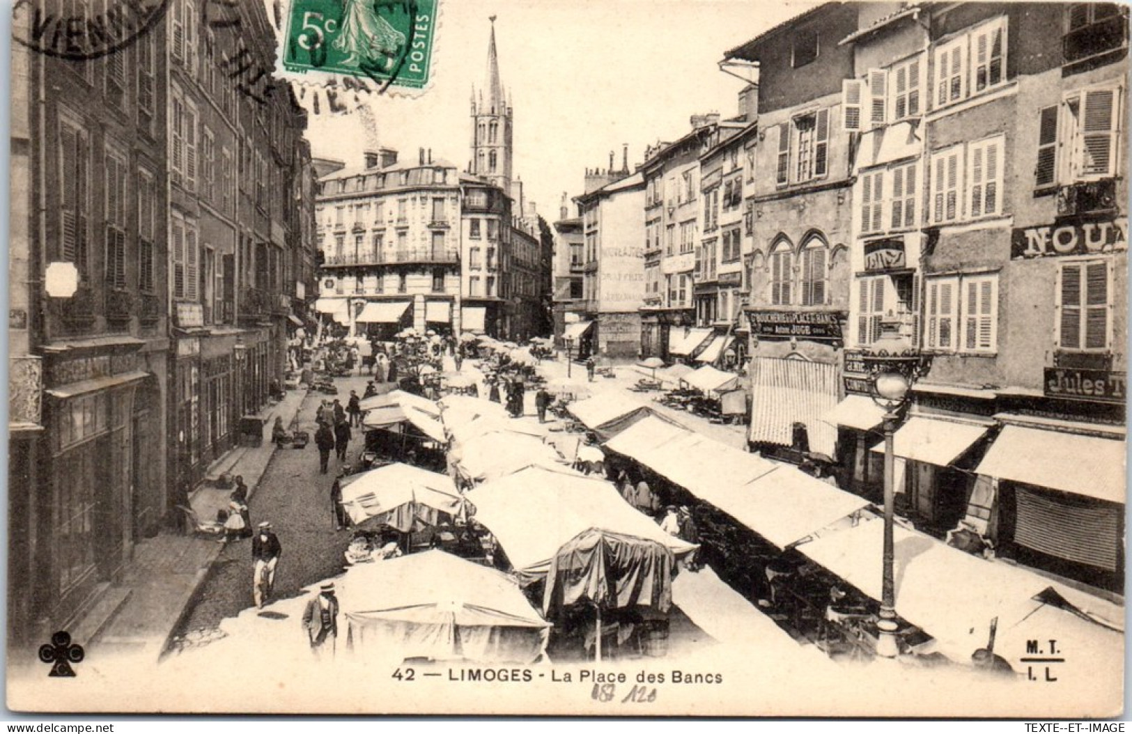 87 LIMOGES - Vue Generale De La Place Des Bancs  - Limoges