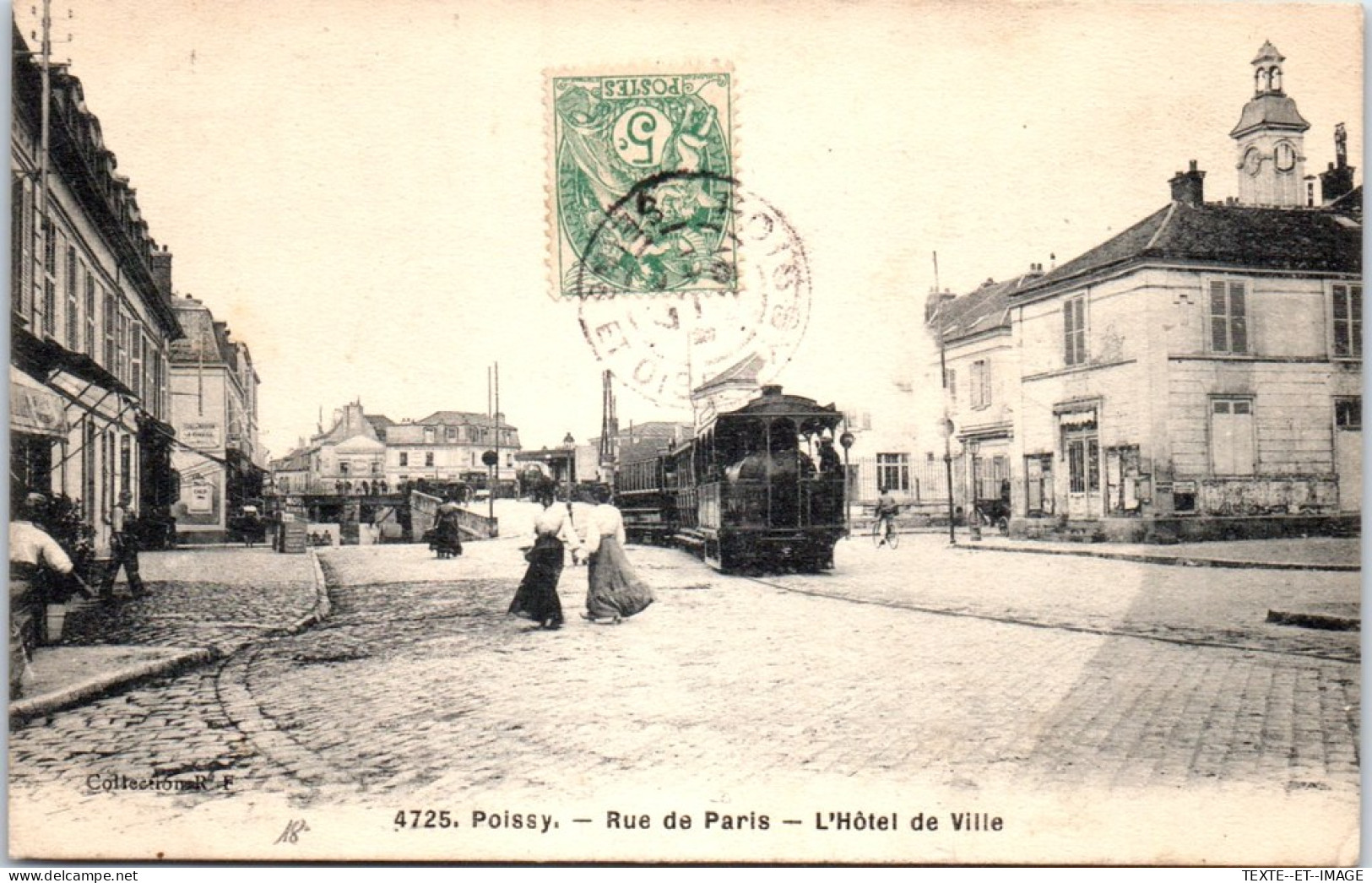 78 POISSY - Rue De Paris, L'hotel De Ville (tramway) - Poissy