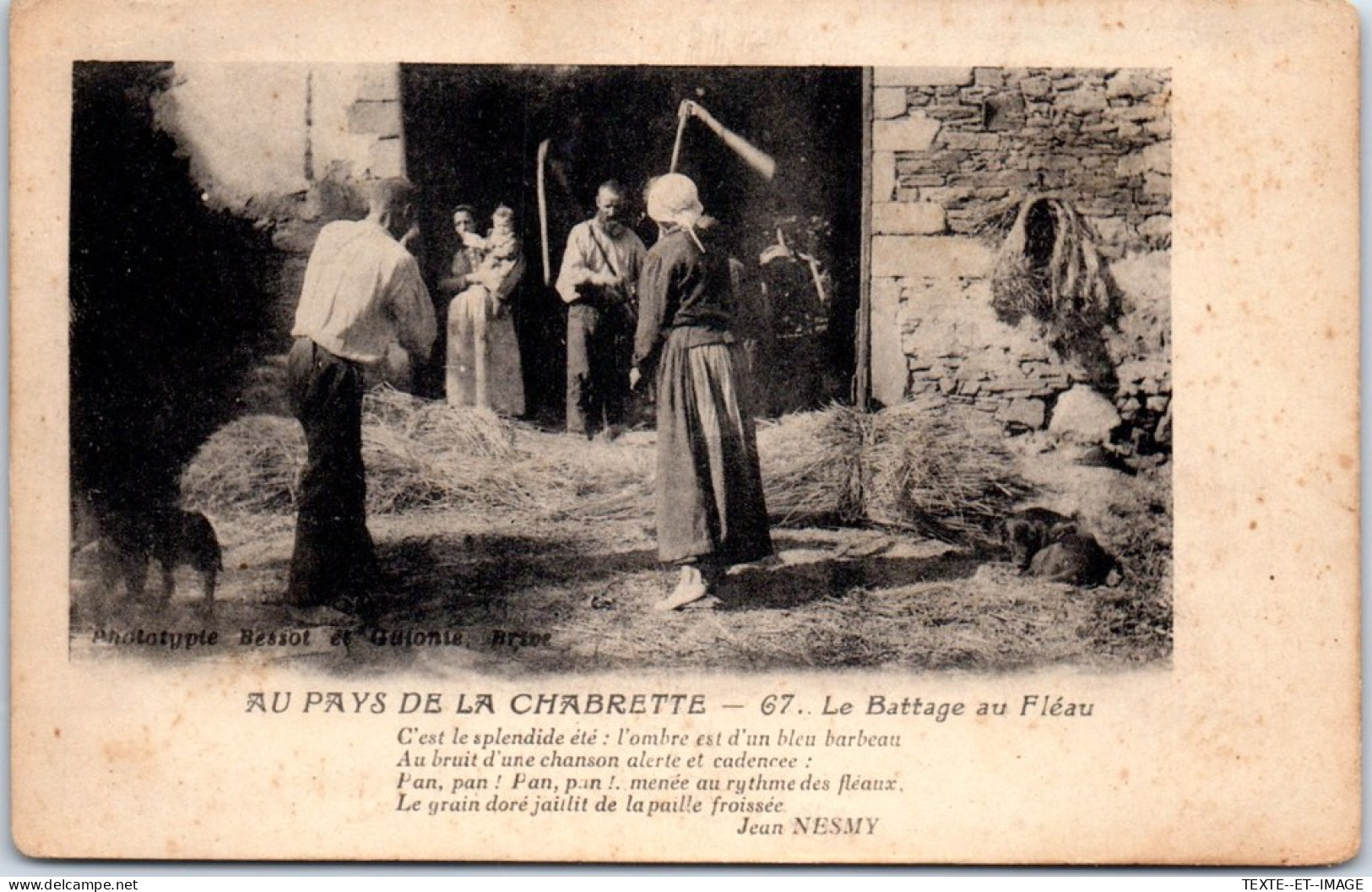 87 Au Pays De La Chabrette, Le Battage Au Fleau  - Otros & Sin Clasificación